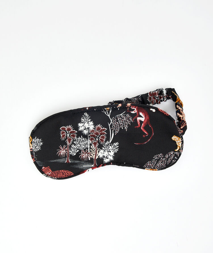 Kit trousse de toilette et masque noir.