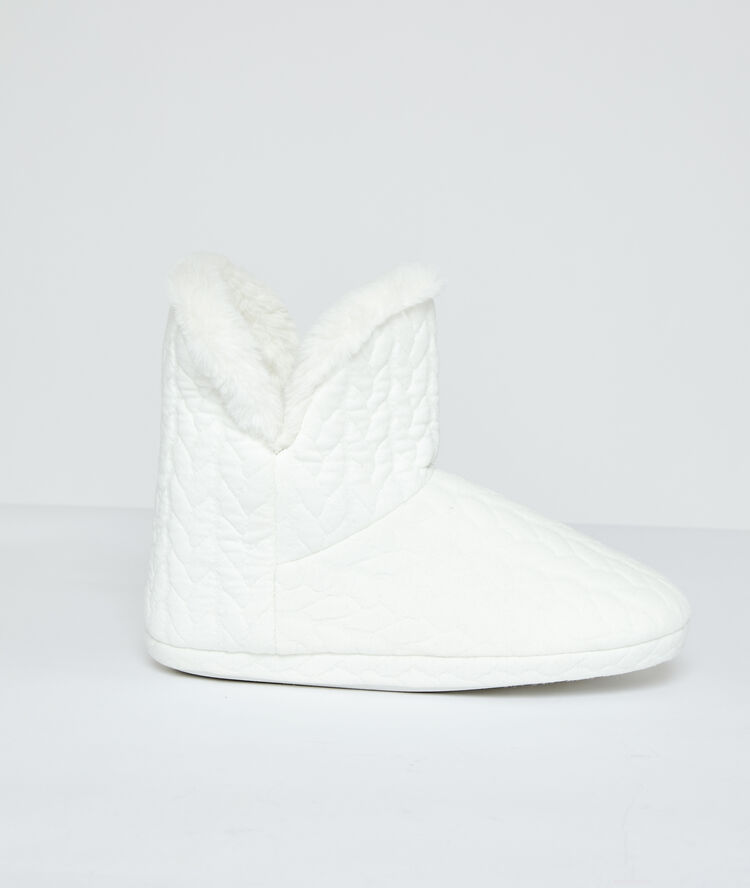 Slipper boots ecru.