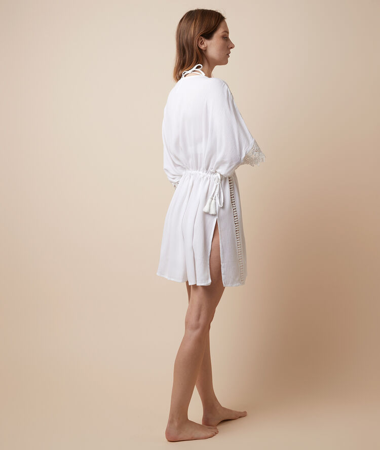 Beach cover up ecru.