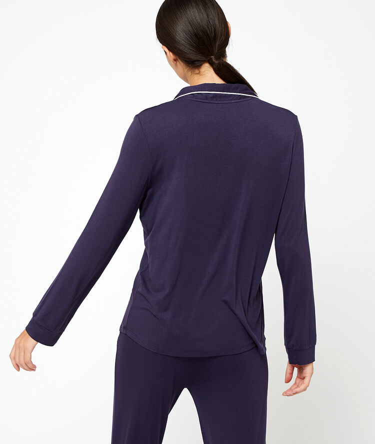Viscose shirt blue navy.