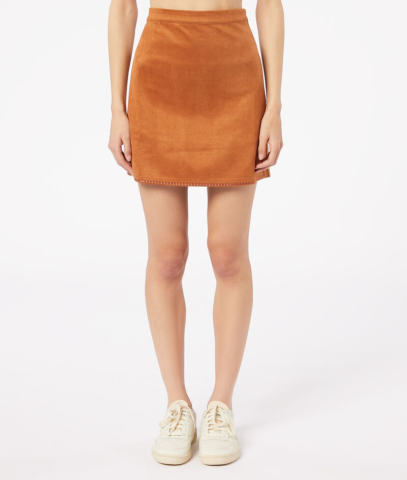 Short straight skirt;${refinementColor}