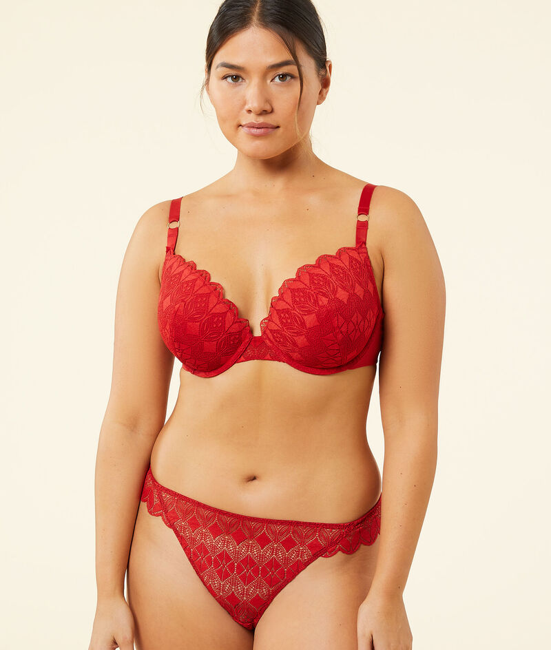 Bra No. 5 - Lightly Lined Plunge Bra;${refinementColor}