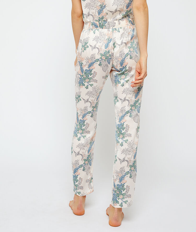 Printed pyjama trousers white.