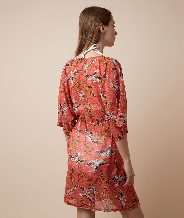 Printed beach tunic multi.