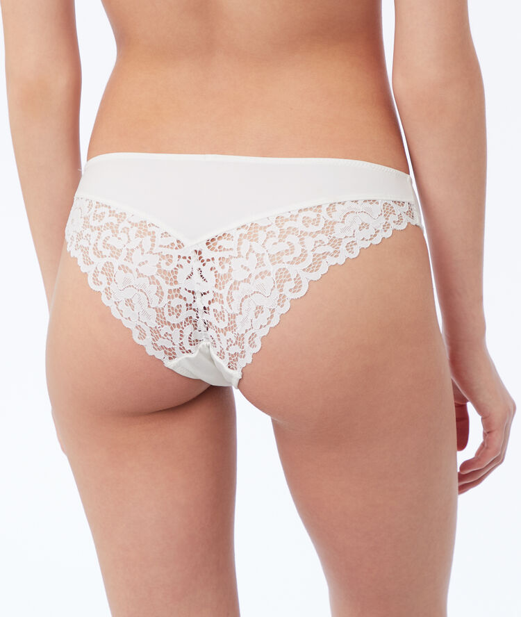 Lace thong white.