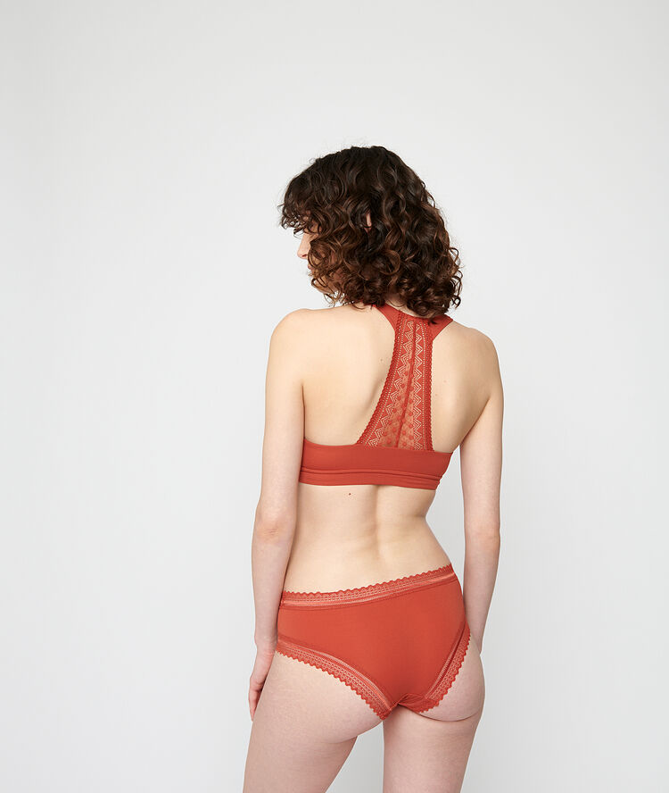 N&deg;9 bra - triangle bralette rust brick.