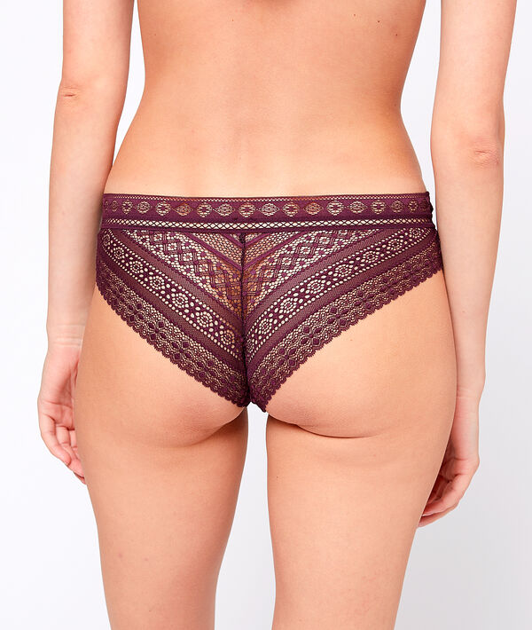 Graphic lace hipster