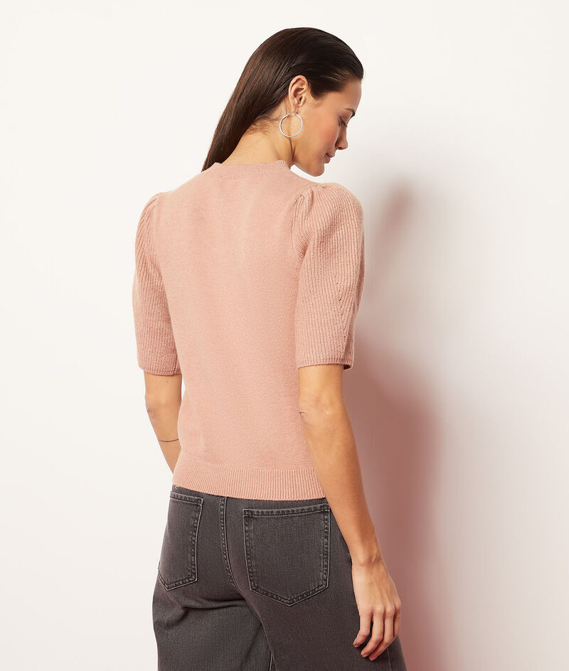 Short sleeved sweater;${refinementColor}