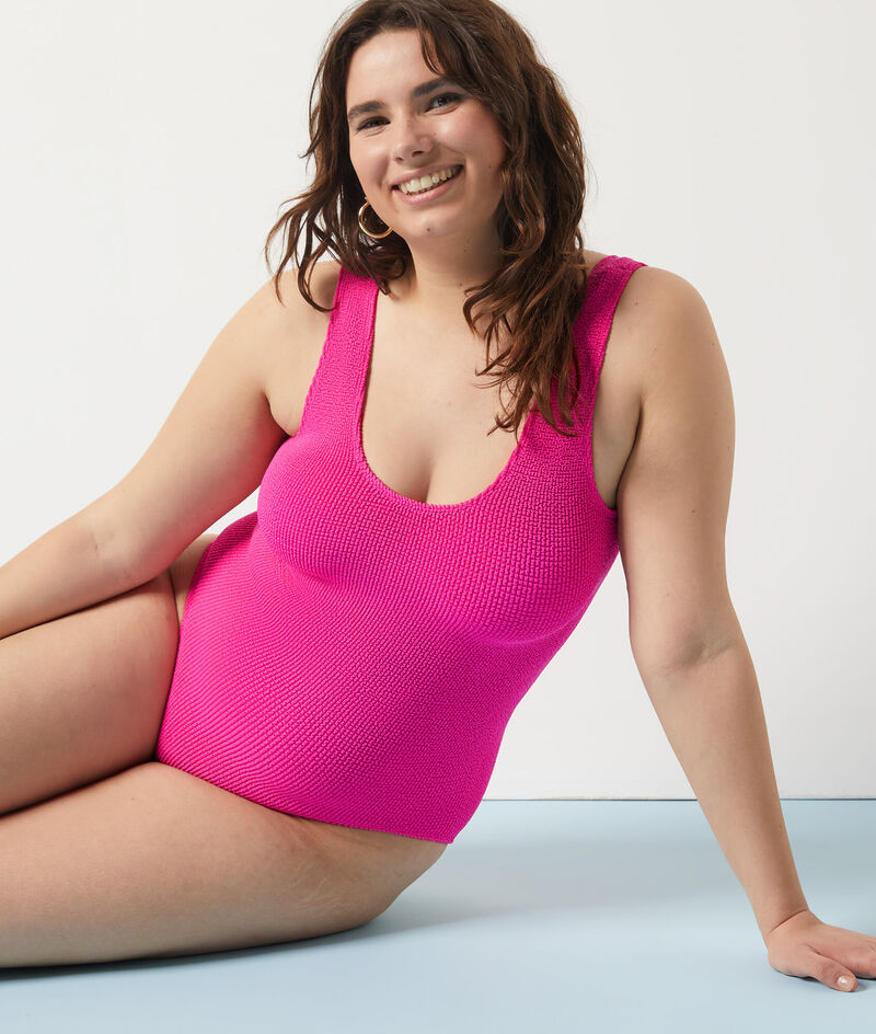 One-Piece Swimsuit In Stretch Material;${refinementColor}
