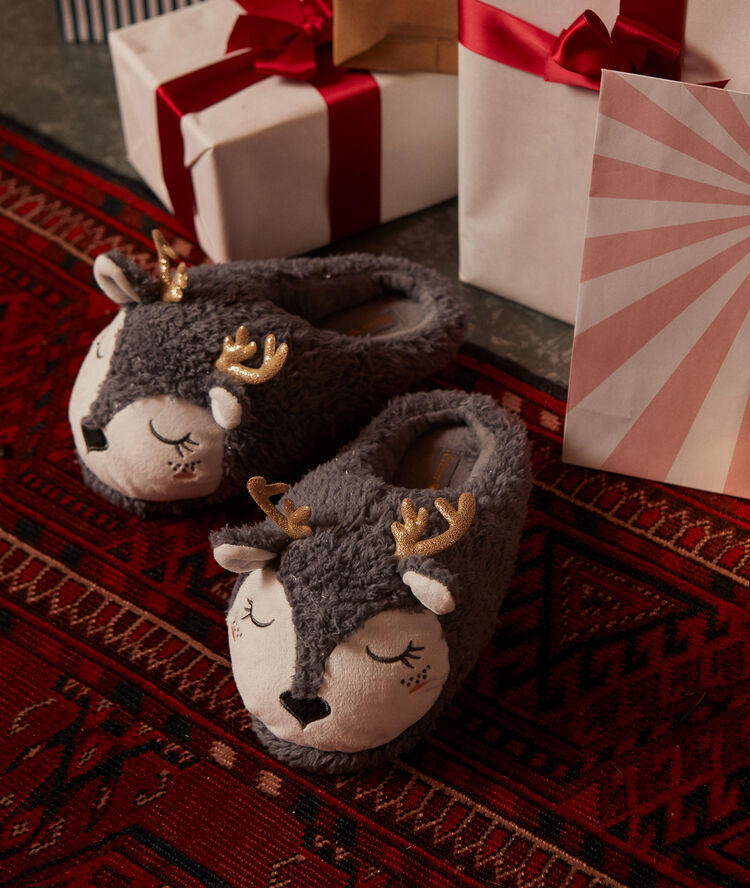 Mules 3d renne anthracite.