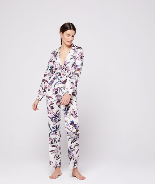 Belted pyjama shirt ecru.