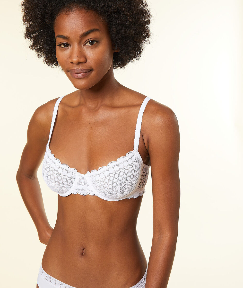 Non-padded bra white.