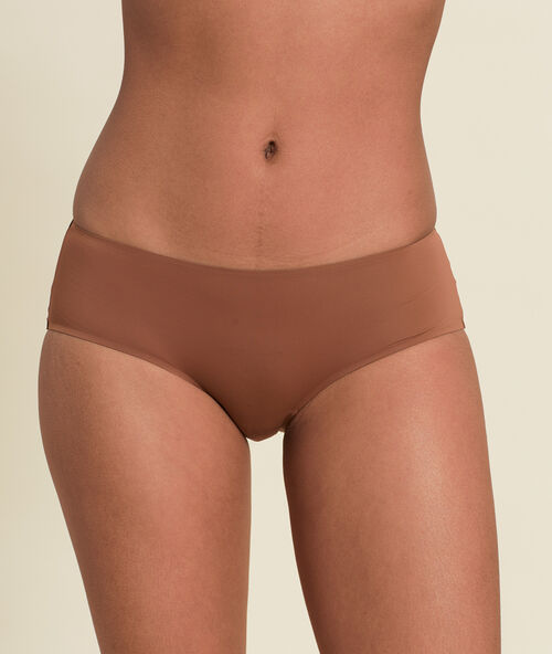 Microfiber shorty brief bronze.