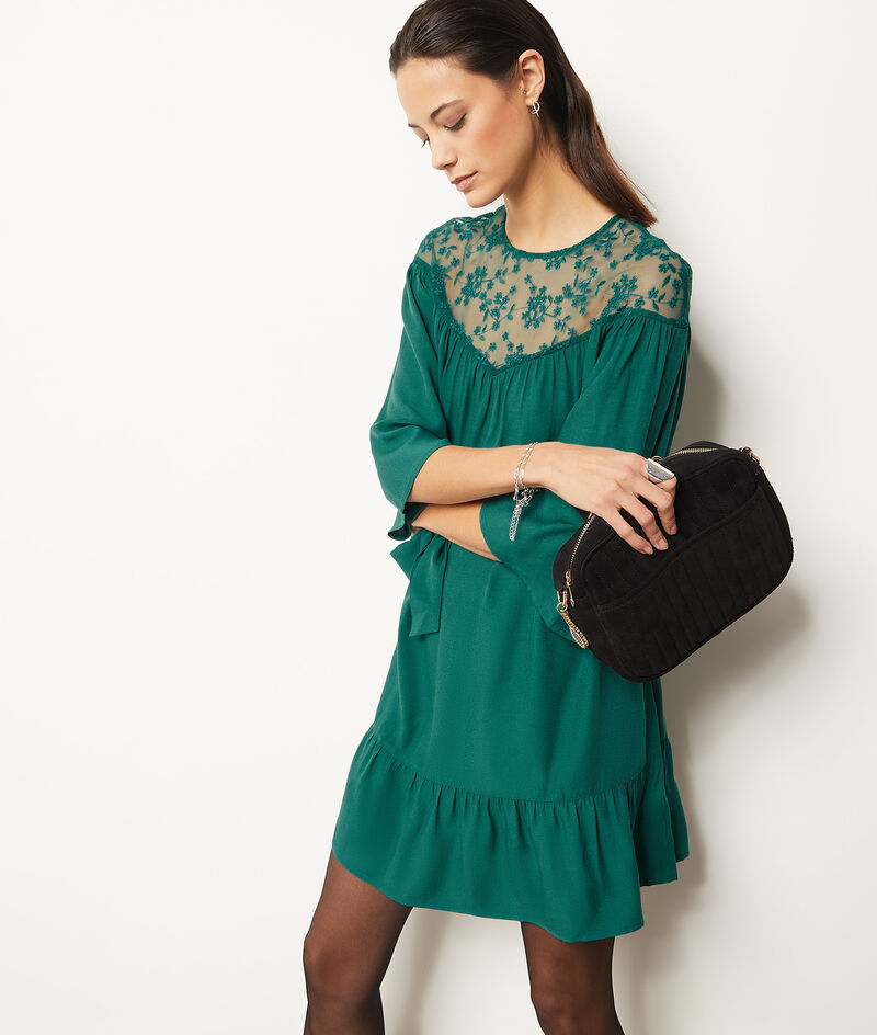 Embroidered dress;${refinementColor}