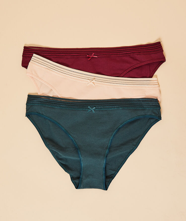 Lot de 3 culottes prune.