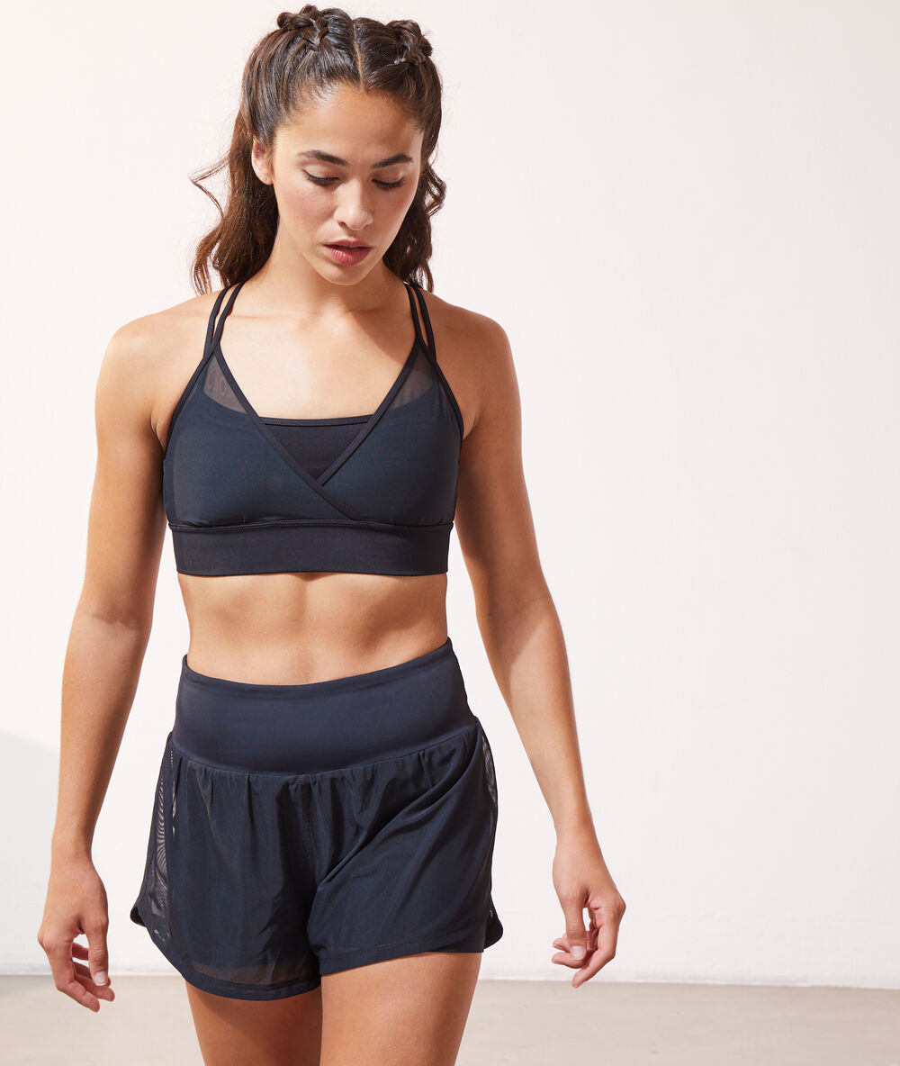 Training bra - medium support black.