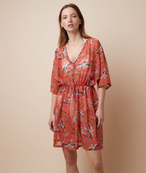 Printed beach tunic;${refinementColor}