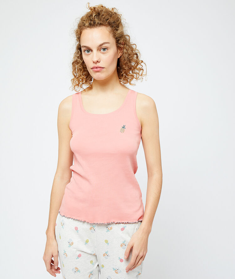 Tank top in an ananas print pink.