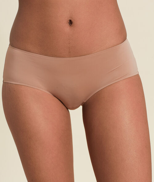 Microfiber shorty brief sand dune.