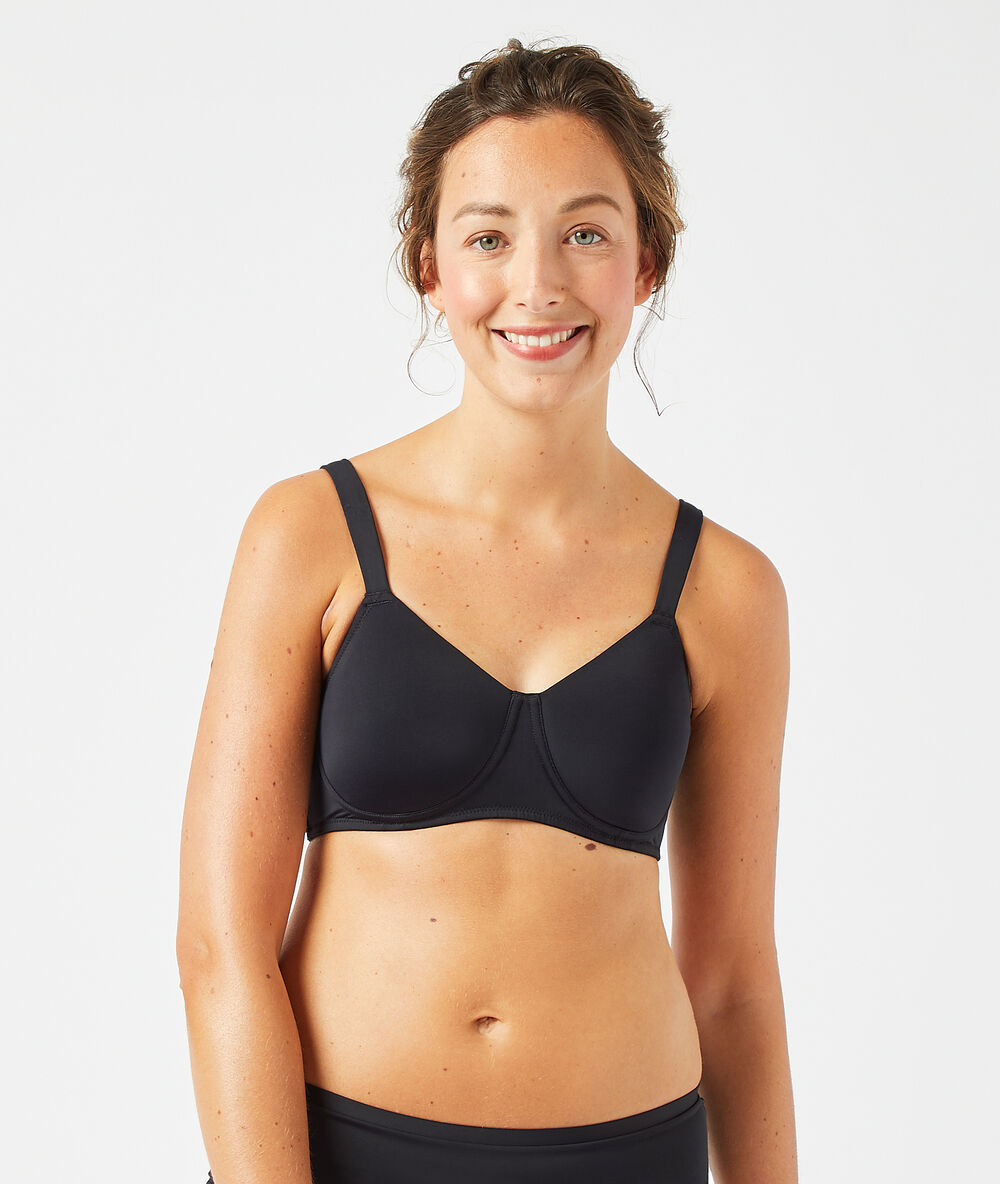 Post-masectomy light padded bra black.