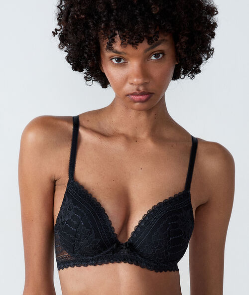Bra no. 2 - plunging push-up bra black.
