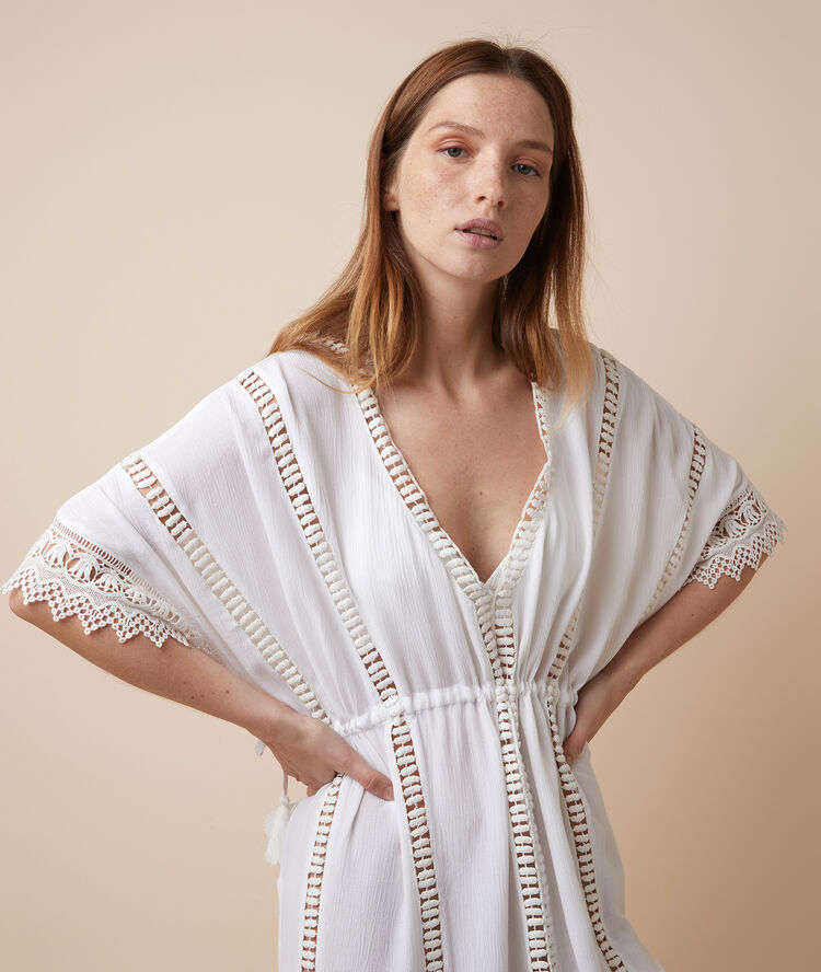 Beach cover up ecru.