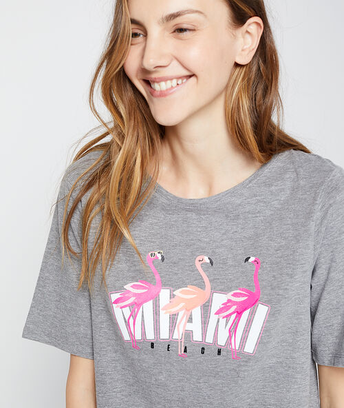 Miami beach' t-shirt grey.