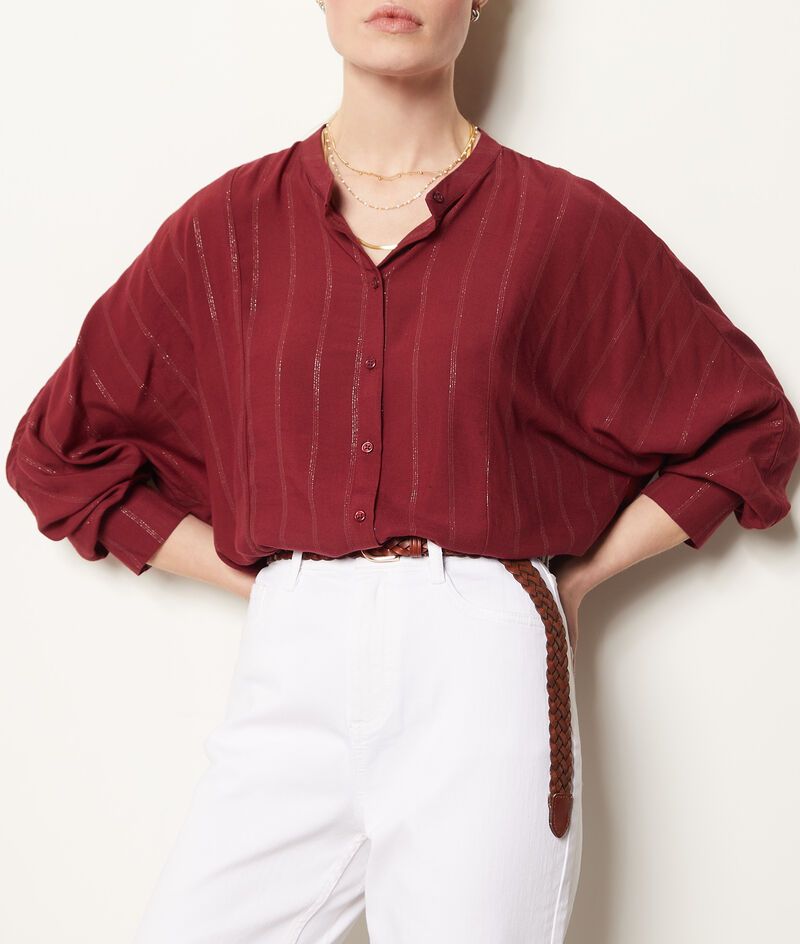 Blouse With Lurex Details;${refinementColor}