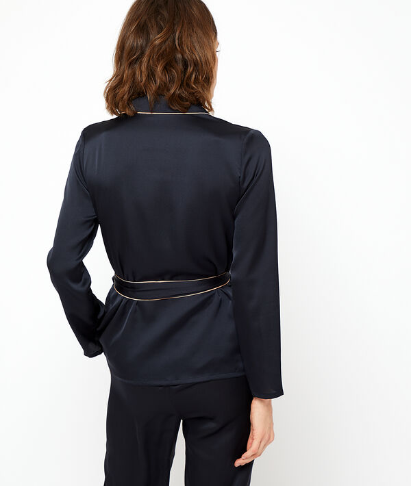 Satin pyjama shirt Satin pyjama shirt;${refinementColor}