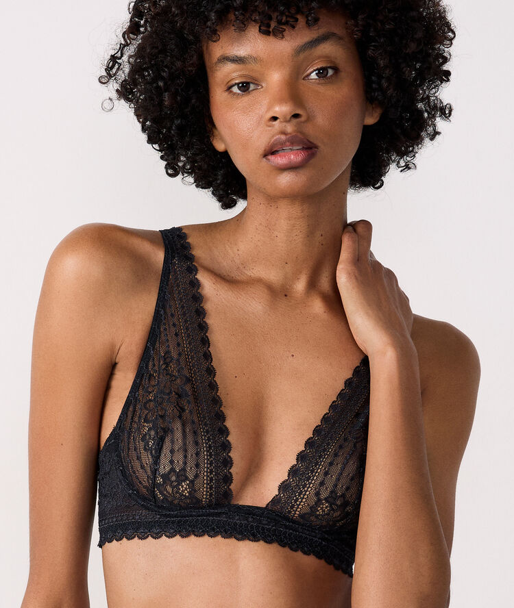 Non padded scarf bra black.