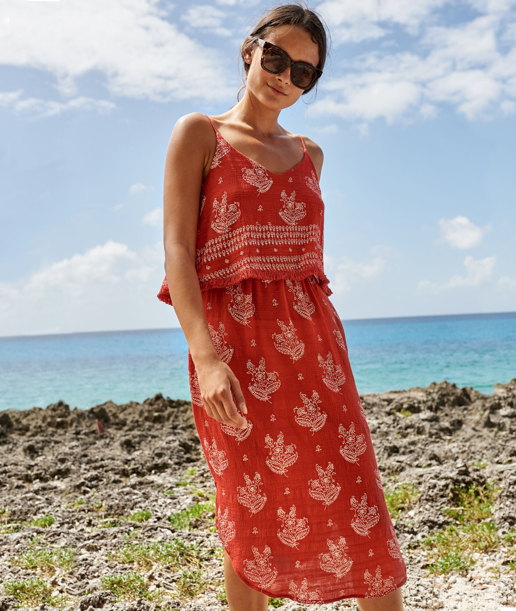 Robe De Plage Mi Longue Wolfgang Rouge Etam