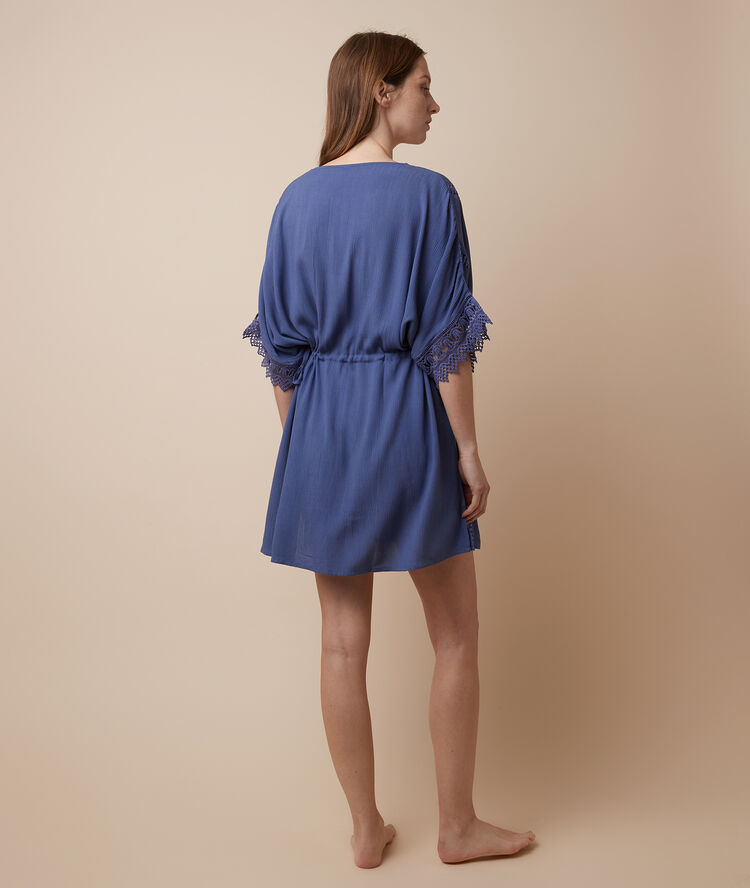 Tunique de plage bleu.