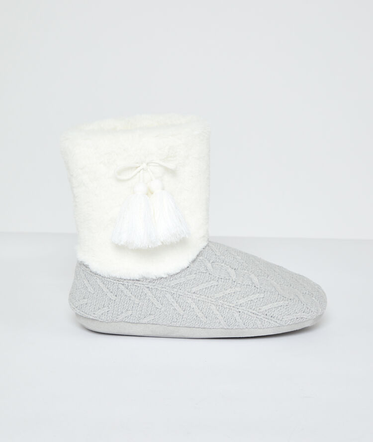 Slipper boots ecru.