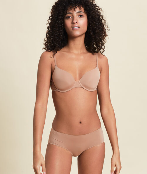 Bra n&deg;5 - microfibre natural padded bra sand.