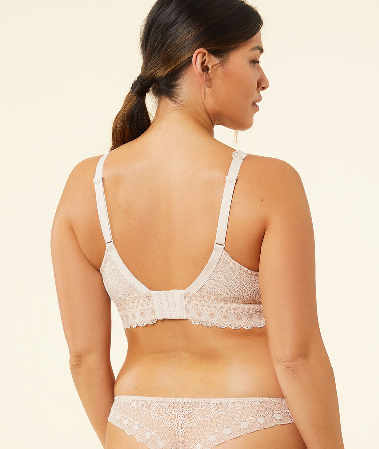 Bra no 8 - non-wired triangle bra, removabe pads  powdery pink.