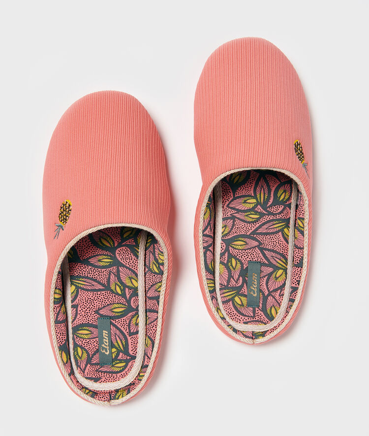 Mules c&ocirc;tel&eacute;es corail.