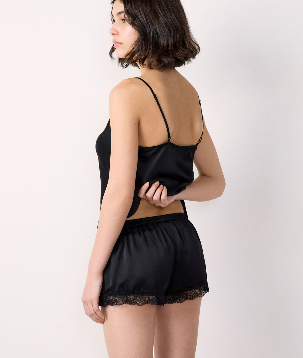 Silk shorts black.