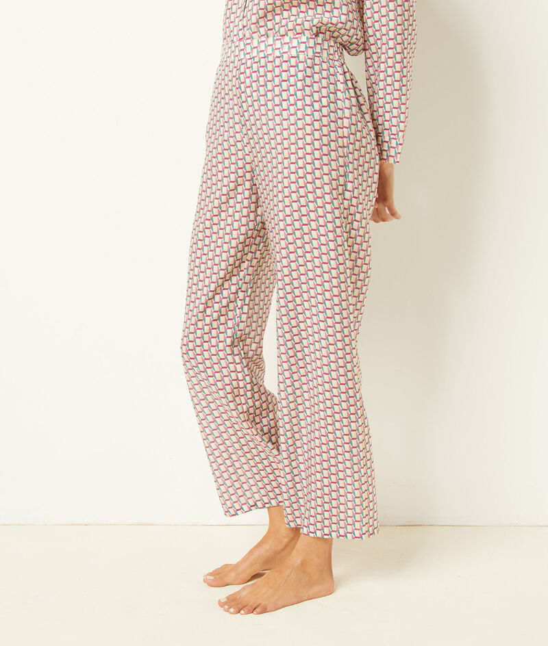 Printed Satin Sleep Pants;${refinementColor}