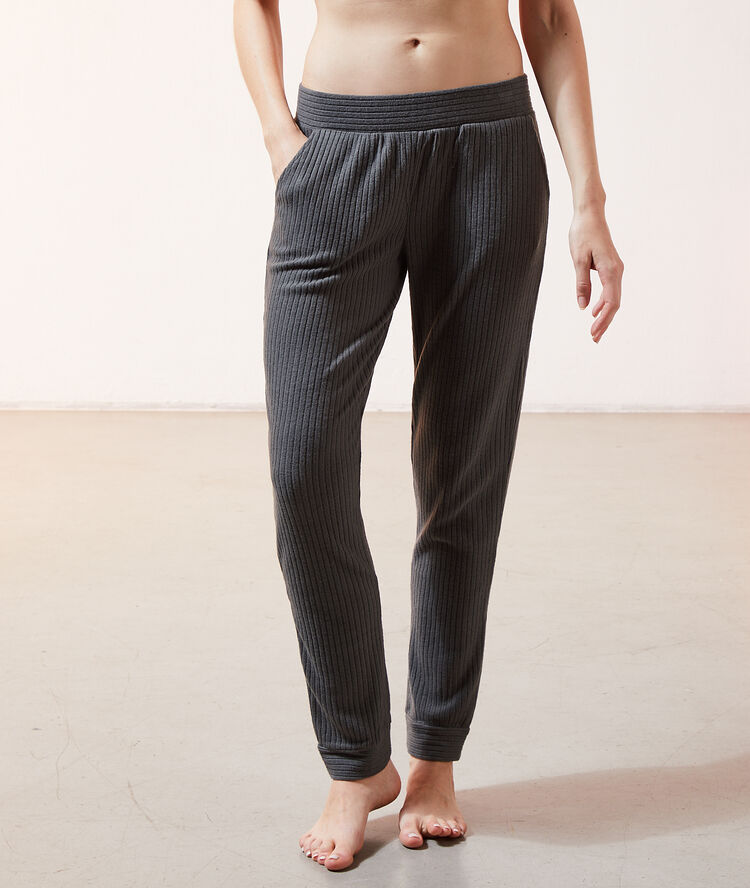 Pantalon c&ocirc;tel&eacute; loungewear kaki.