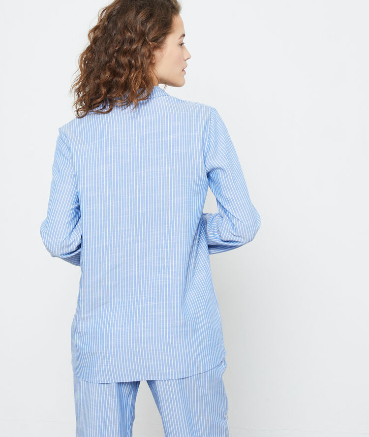 Be free' pyjama shirt blue.