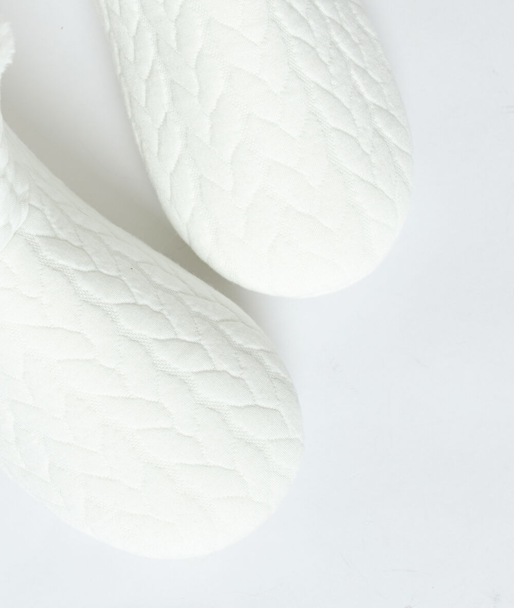 Slipper boots ecru.
