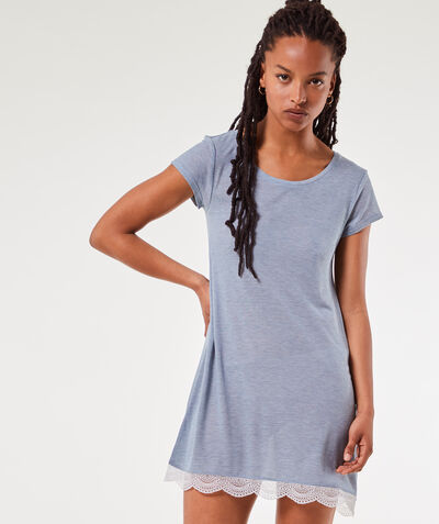 Nightshirt with lace details;${refinementColor}