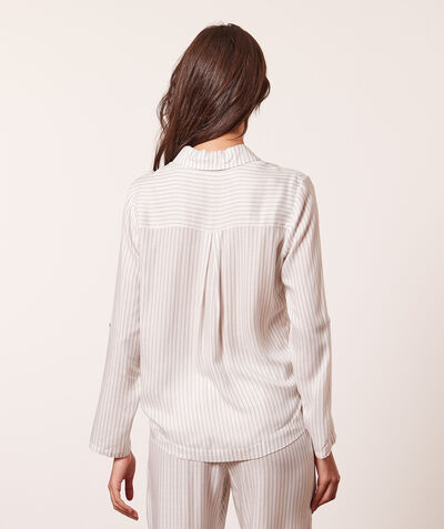 Striped pajama shirt;${refinementColor}