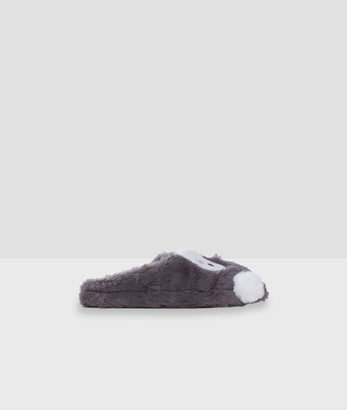 Penguin mule slippers with faux fur Penguin mule slippers with faux fur