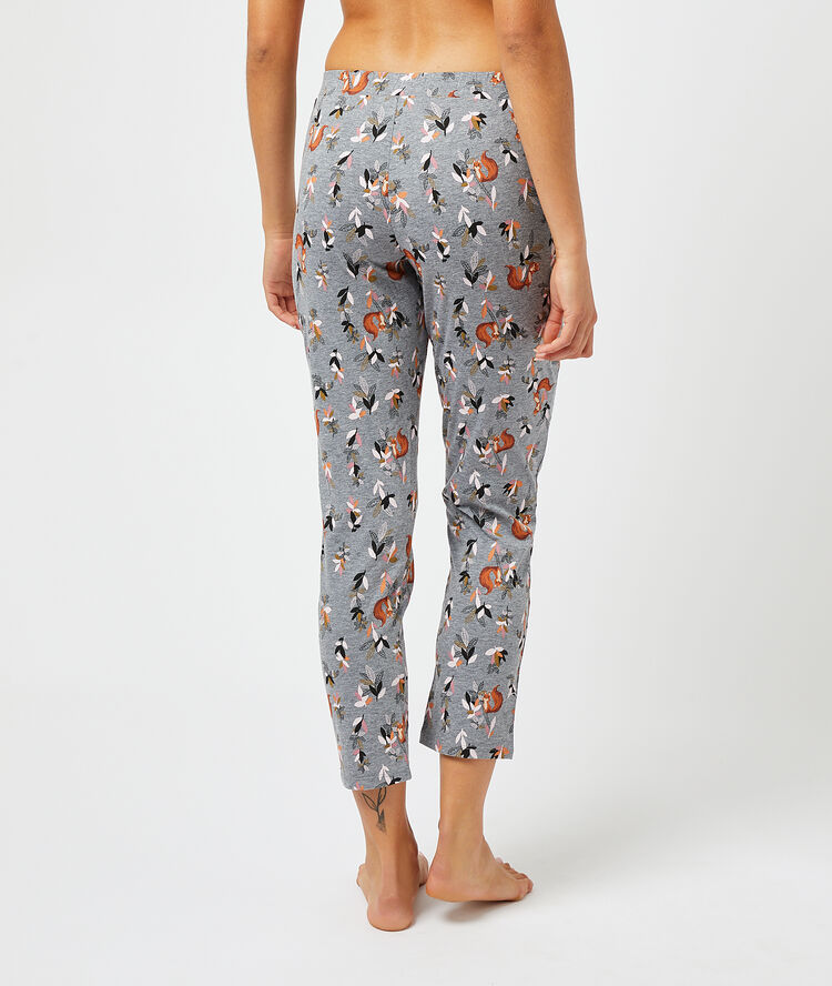 Pantalon imprim&eacute; anthracite.