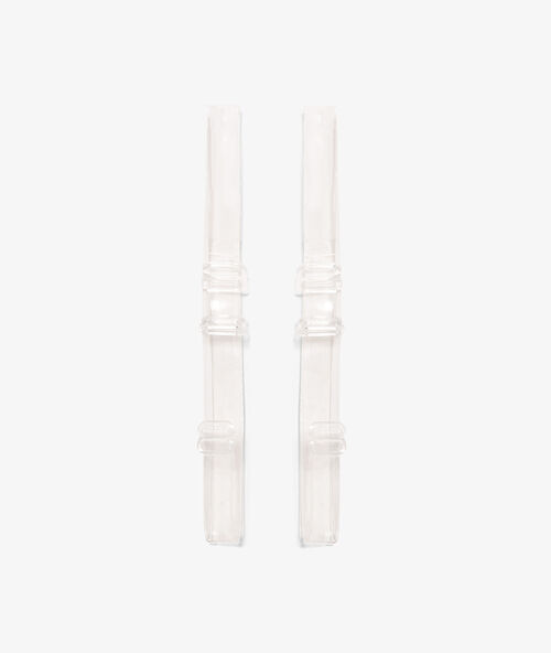 Transparent removable straps transparent.