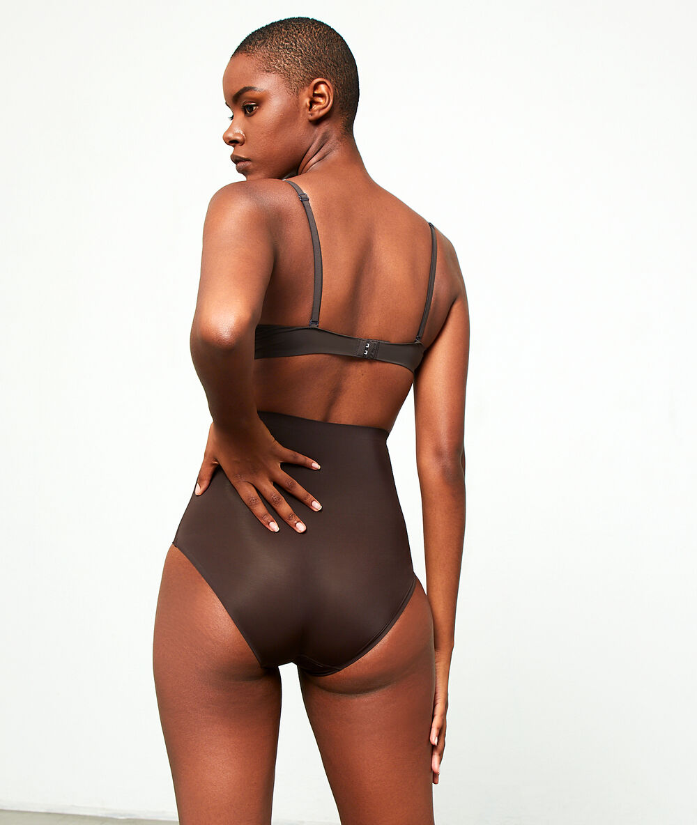 High waist briefs - level 3 : figure shaping chocolate.