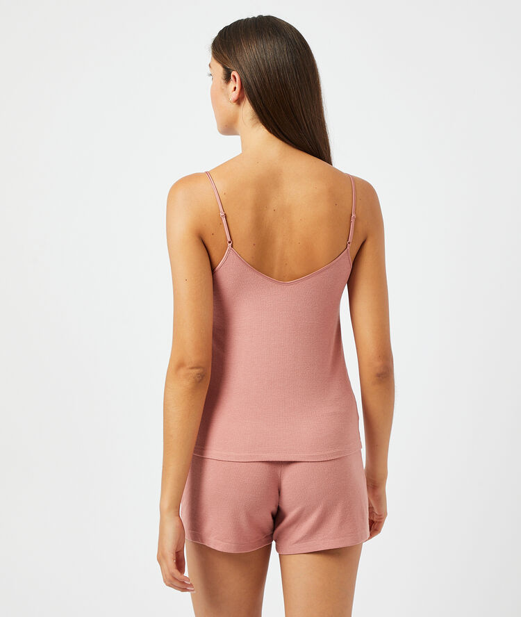 Caraco c&ocirc;tel&eacute; rose.