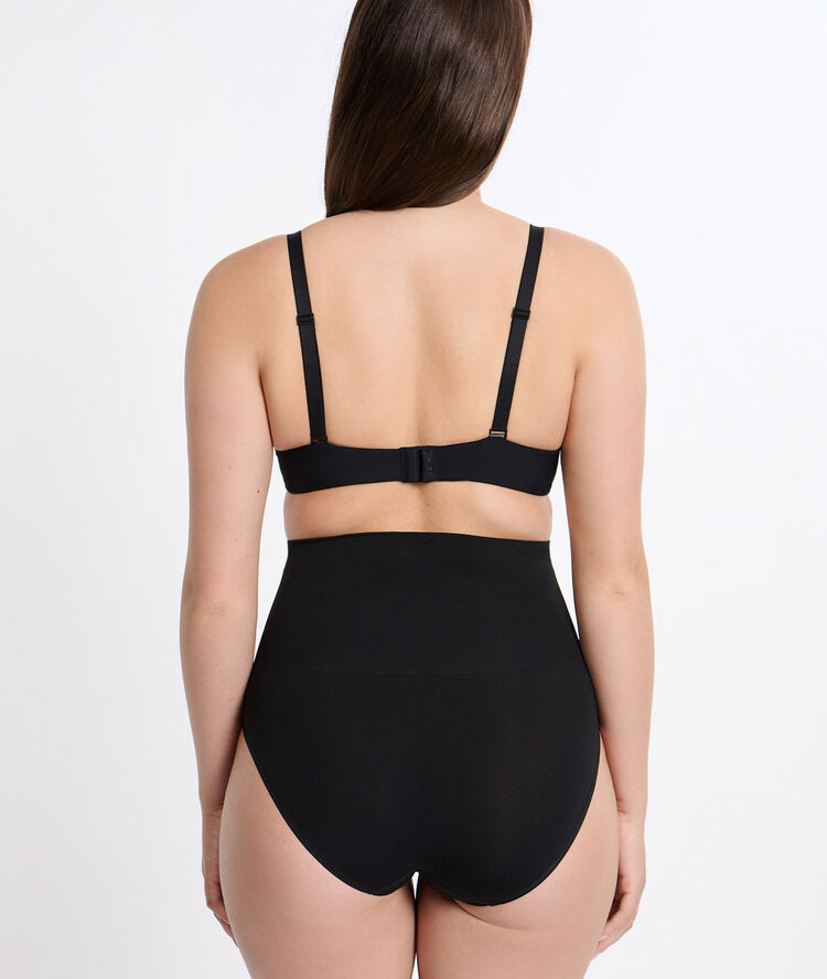 Culotte taille haute - maintien m&eacute;dium noir.