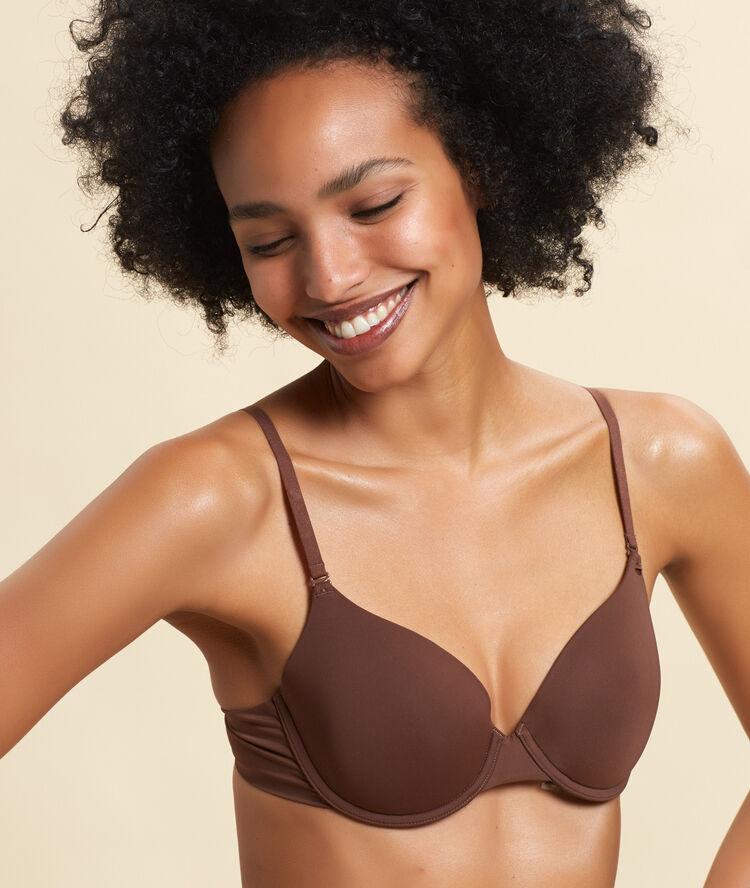 Bra n°5 - microfibre light padded bra light brown.